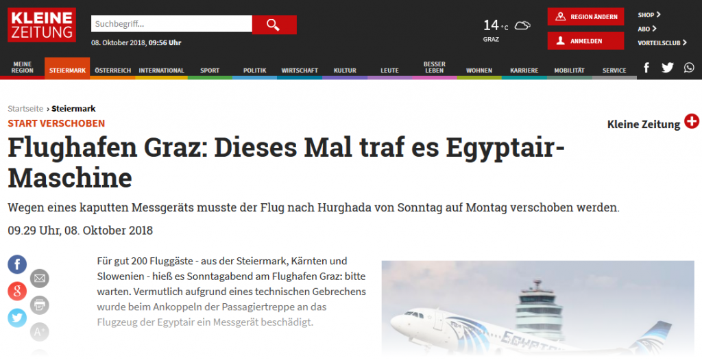 © Screenshot Kleine Zeitung Online