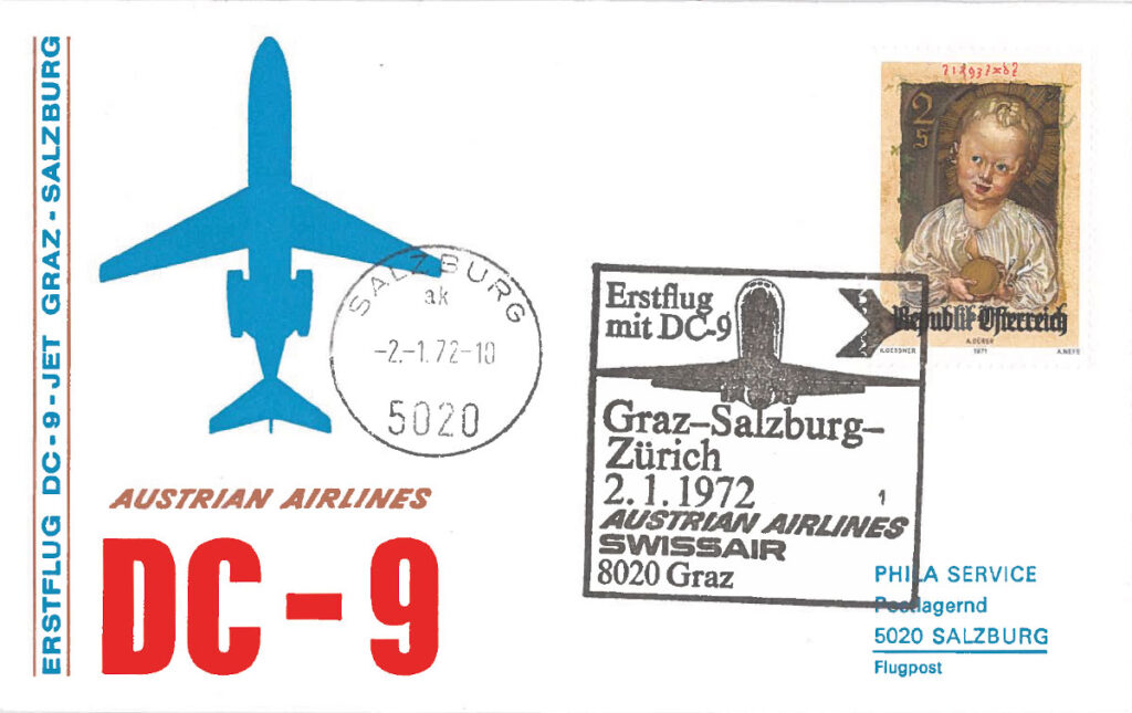 Erstflug DC-9 Jet Graz Salzburg