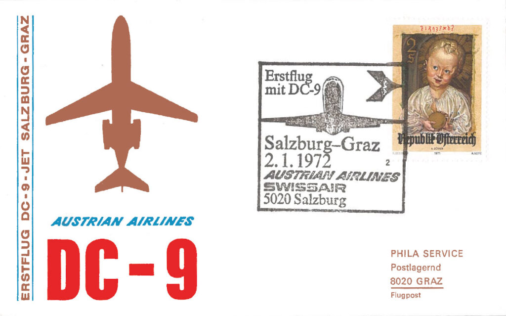 Erstflug DC-9 Jet Salzburg Graz