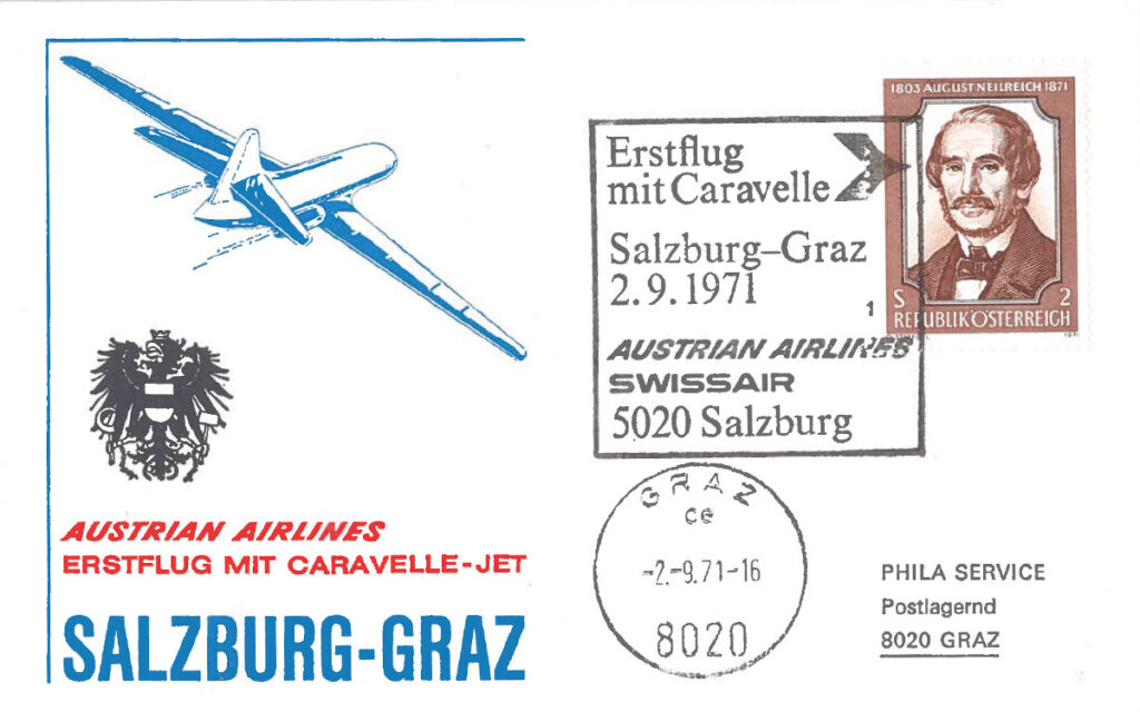 Erstflug Caravelle Salzburg Graz