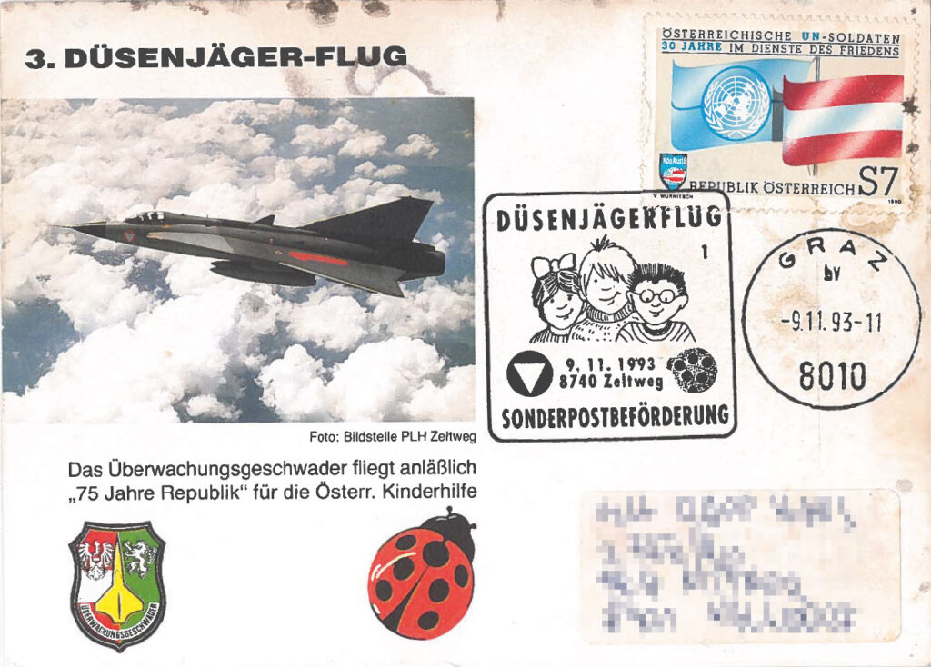 3. Düsenjäger-Flug - Sonderpostbeförderung