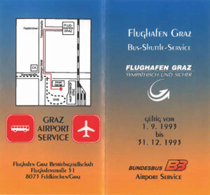 Cover Flyer Bus Airport Shuttle 1993