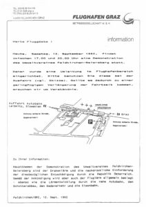 Cover Information Demonstration 12.09.1992