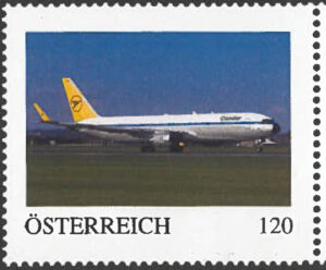 Briefmarke Boeing 767 D-ABUM