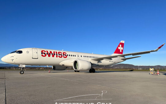 Triebwerkstest beim Swiss Airbus