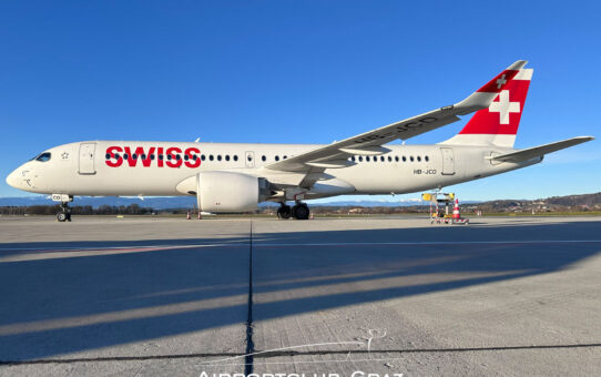 Swiss Airbus  A220 HB-JCD erhält neues Triebwerk