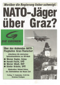 Cover Die Grünen 17.09.1999 NATO Jäger über Graz